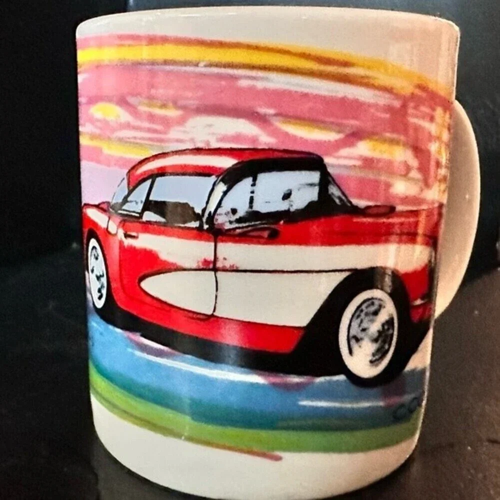 Shanty Mug 1950s Chevy Belair Collectible C Cole‎ abstract coffee mug